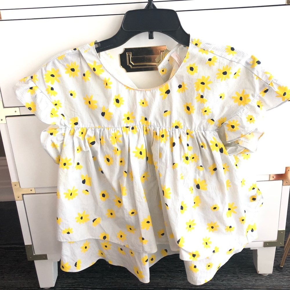 Zara patterned Blouse with ruffles on sleeves